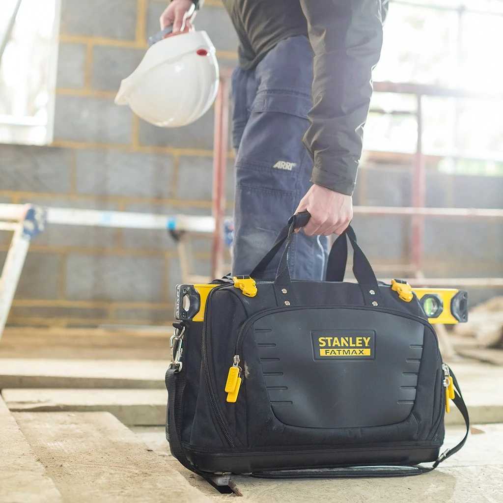 Delovna torba FATMAX Quick Access Open, Stanley, najlon/plastika, 485x285x340 mm, črno/rumena