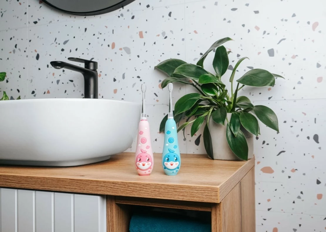 Sonična otroška električna zobna ščetka KIDO SMILE ZK3020, Concept, 4 nastavki, modra