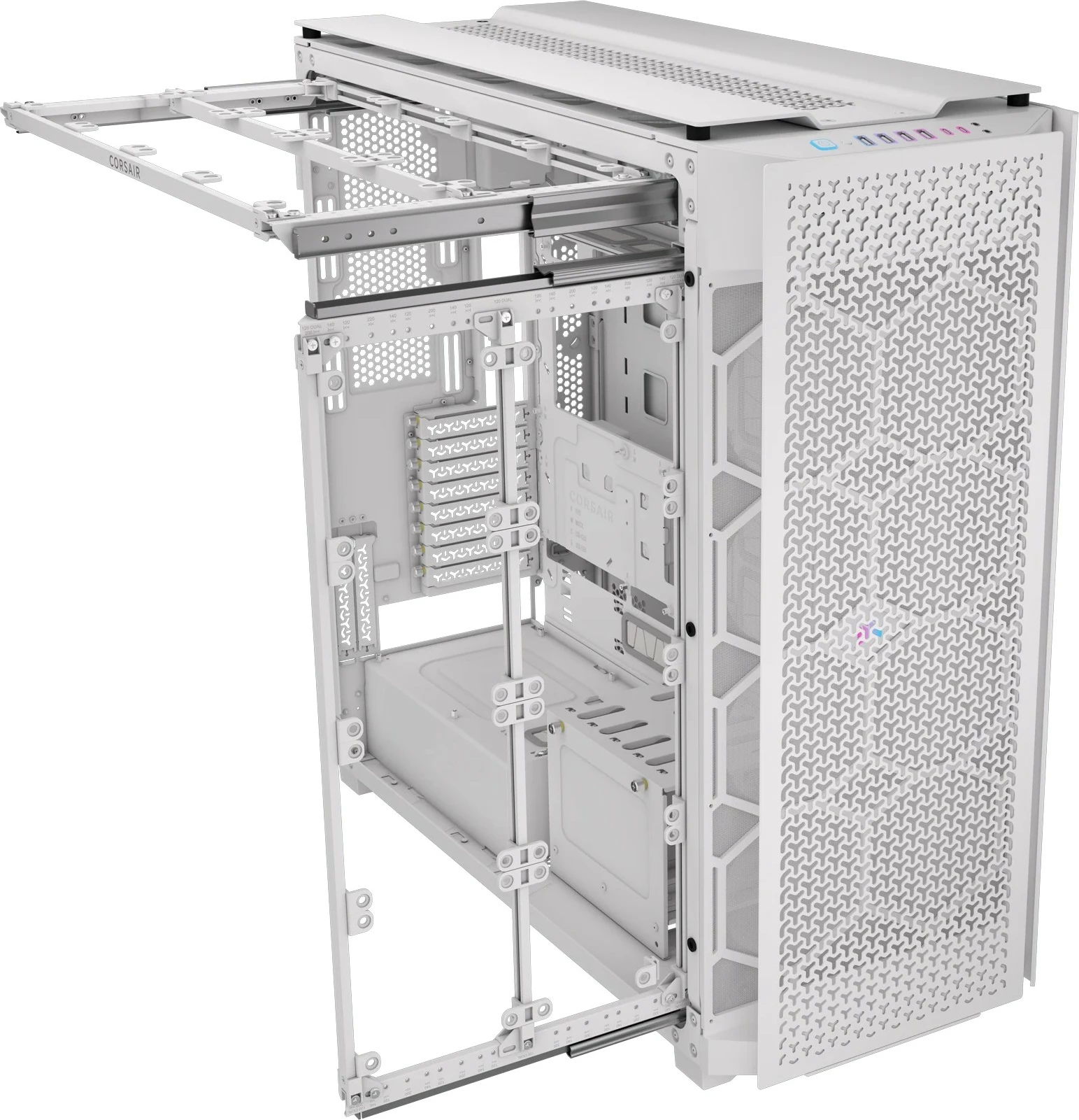 Računalniško ohišje Corsair 9000D iCUE LINK AIRFLOW, super-tower, belo