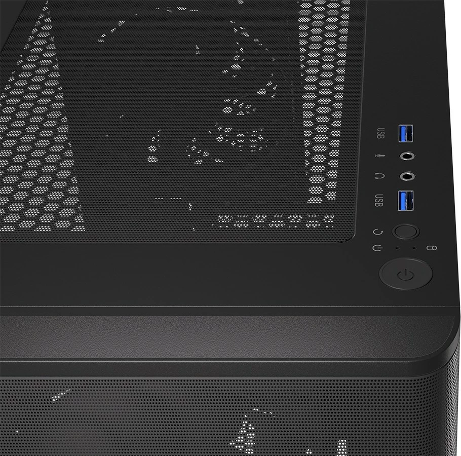 Računalniško ohišje Ventum 200 Air Endorfy, Midi Tower, ATX, kaljeno steklo, črno