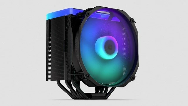 Zmogljiv zračni hladilnik Endorfa Fortis 5 ARGB, Socket AM4, črn