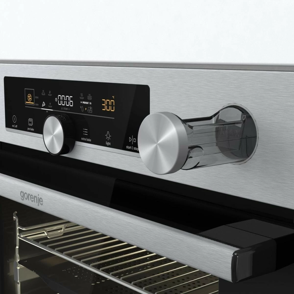 Pečica Gorenje BSA6747A04X, 77 L, inox, A+