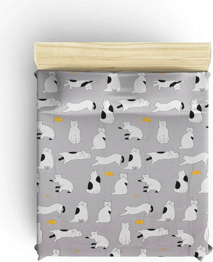 Prevleka za odejo King Ranforce, L'essentiel Liana, siva, z dvema vzglavnikoma