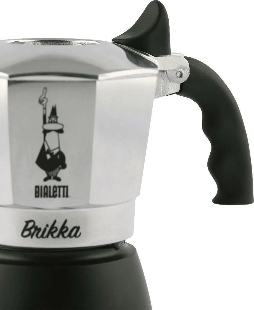 Moka kuhalnik Bialetti Brikka 2023, 4 skodelice, aluminij, črn/inoks