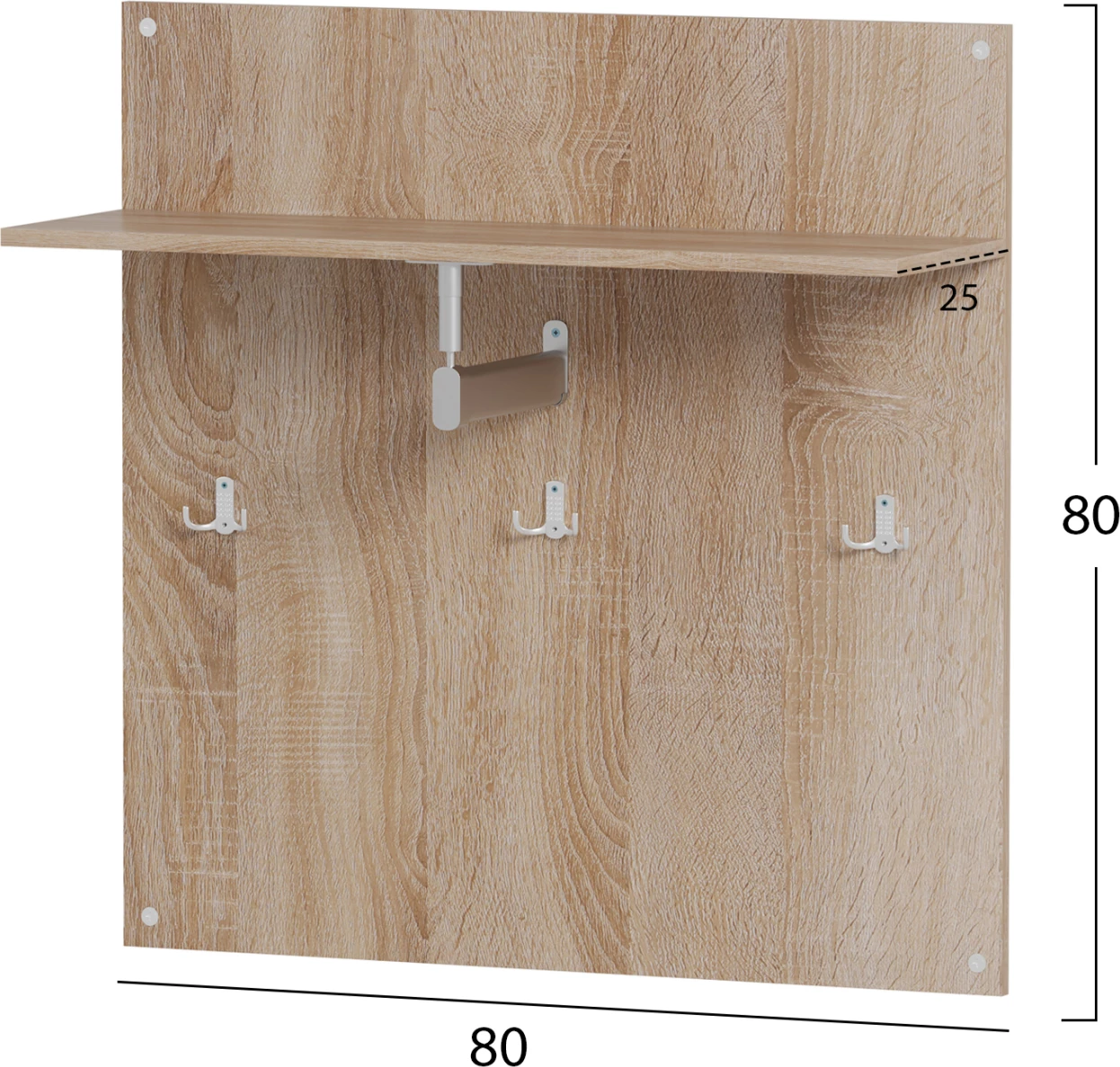 Vhodni set 3 kosi DIONNE FH21058 melamin v sonoma-beli