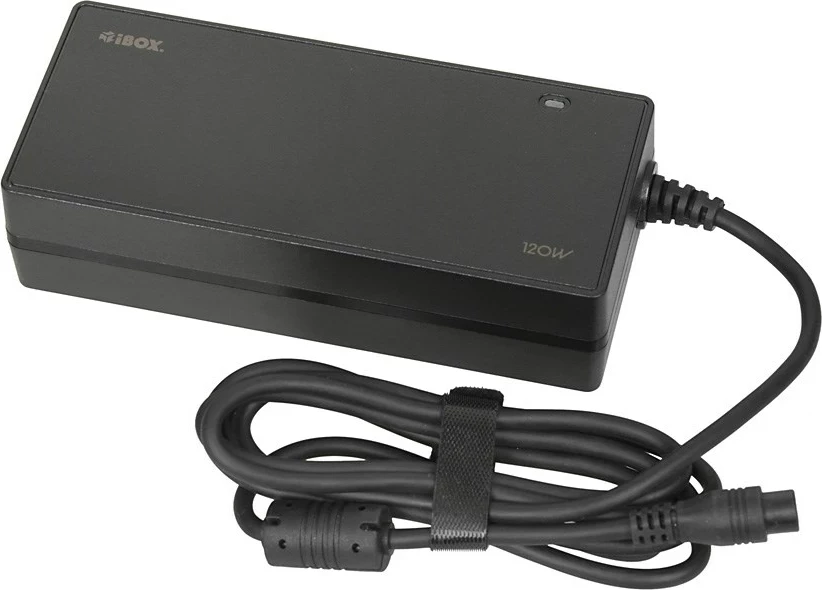 Univerzalni napajalnik iBOX IUZ120WA, 120 W, črn