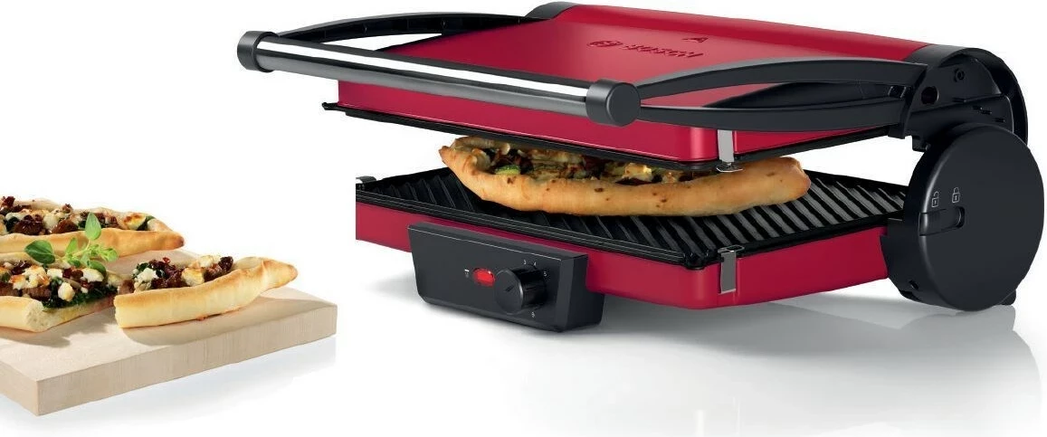 Električni kontaktni žar Bosch TCG4104, 2000 W, rdeč/črn