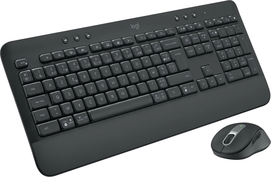 Tastatura in miška Logitech Signature MK650 Combo, brezžična, Bluetooth, membranska, AZERTY, grafit