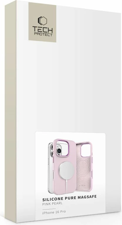 Silikonski ovitek Tech-Protect Pure MagSafe za iPhone 16 Pro, roza