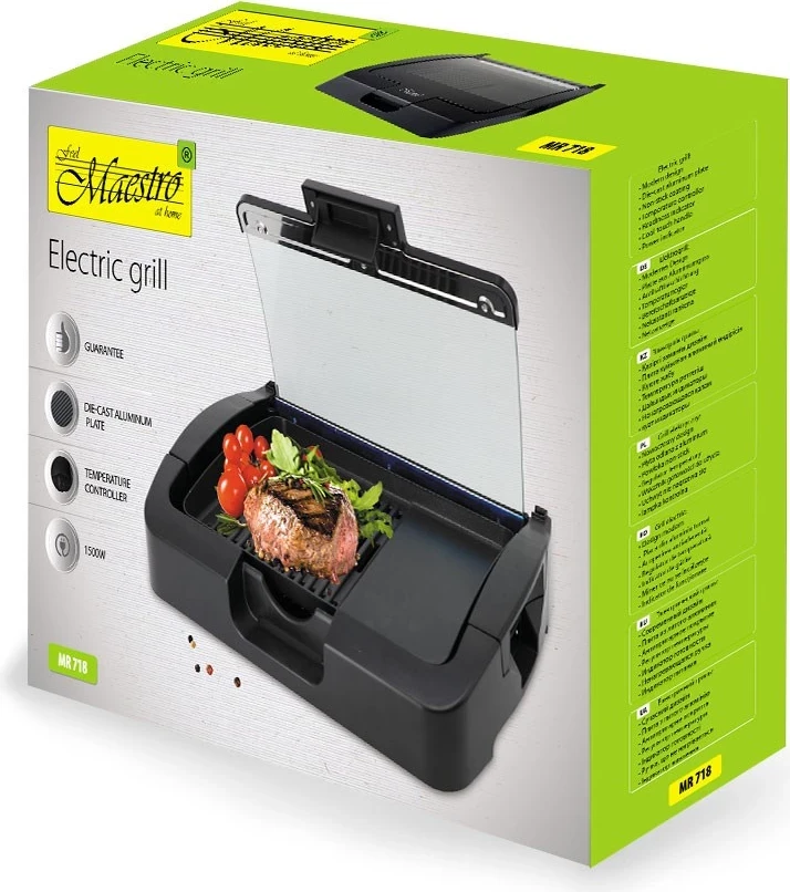 Grill za stik Maestro MR718, črn