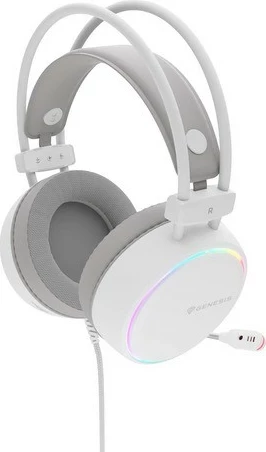 Gaming slušalke z mikrofonom Genesis Neon 613 G2 RGB, bele