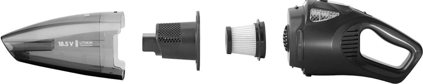 Ročni sesalnik, brezžičen Concept VP4380, 0,45 L, 18,5 V, črn, z dodatki