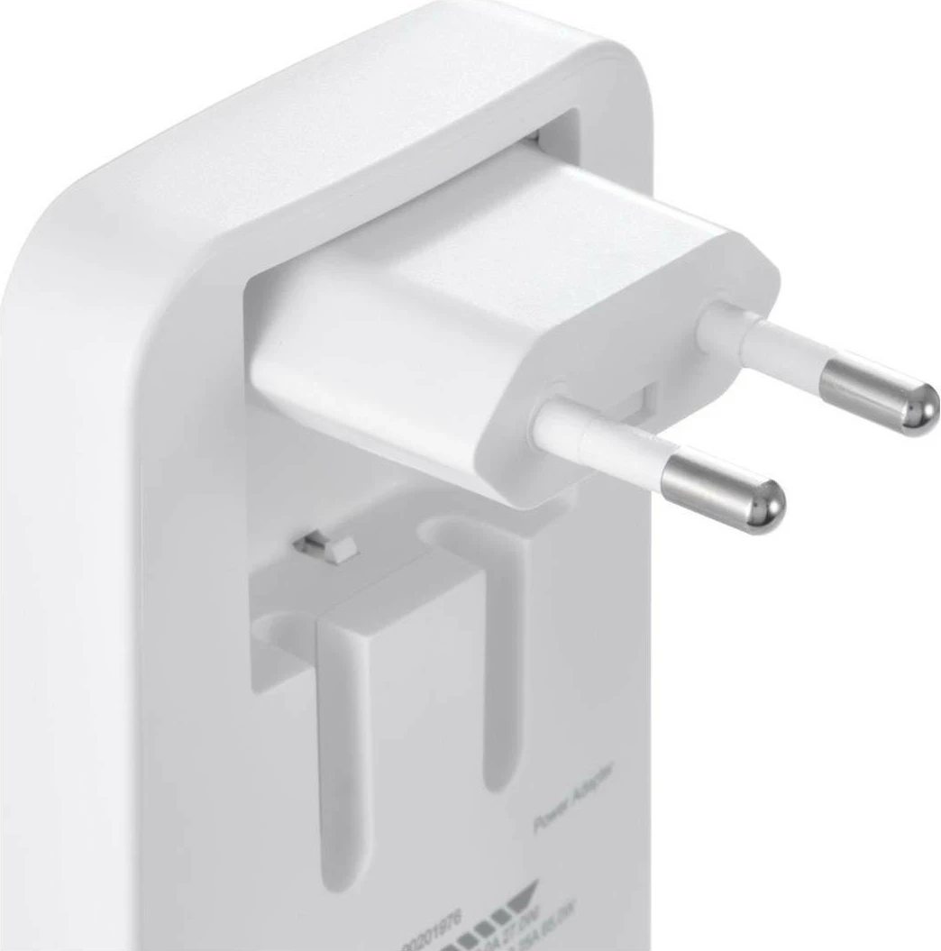 65W GaN polnilec Hama, 2× USB-C, 1× USB-A, bel