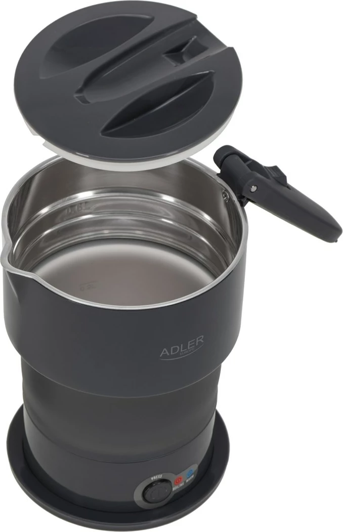 Električni grelnik vode Adler AD 1377g, silikonski, 0,6 L, siv