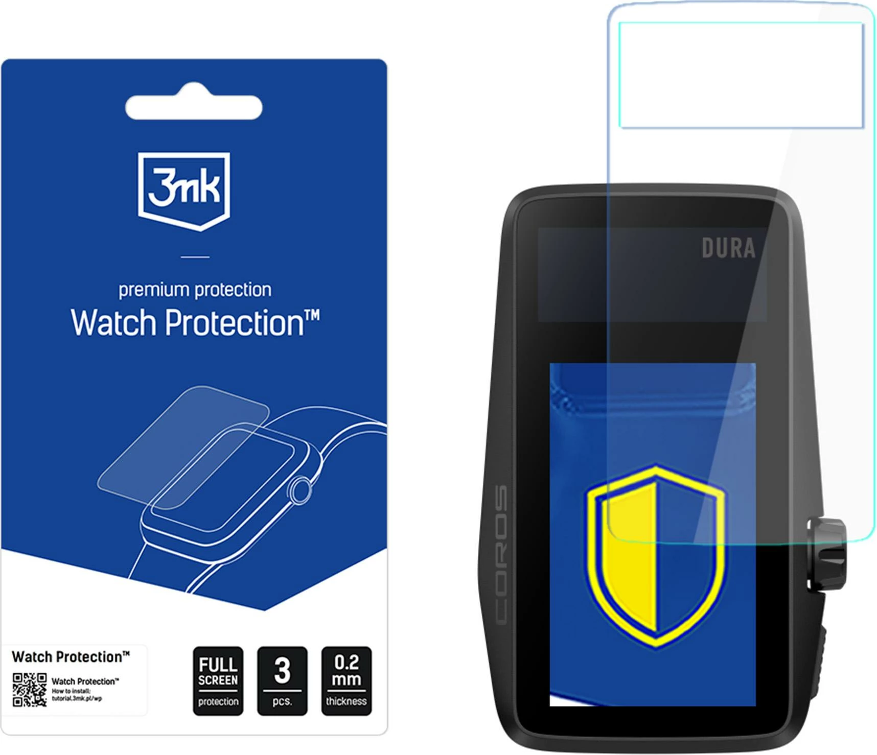 Hibridni zaščitni steklo 3mk Protection za Coros Dura, 3 kosi