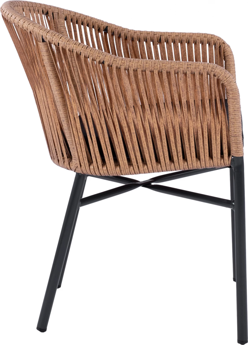 Aluminijasti naslanjač FH5698.01 antracit z bež pletenjem 57x58x77cm