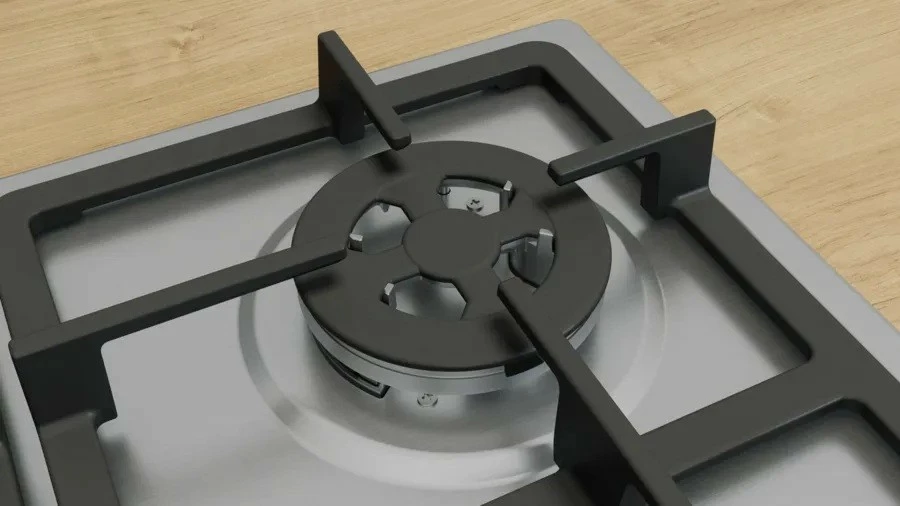 Plinska kuhalna plošča, Bosch PGH6B5K90, inox, 4 kuhališča