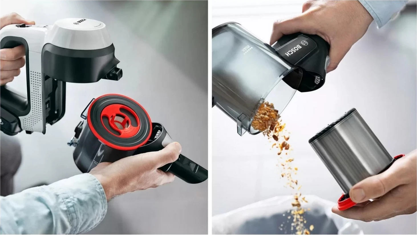 Vertikalni sesalnik brez kabla Bosch Unlimited 7 BCS711XXL, 0,3 L, belo-črn