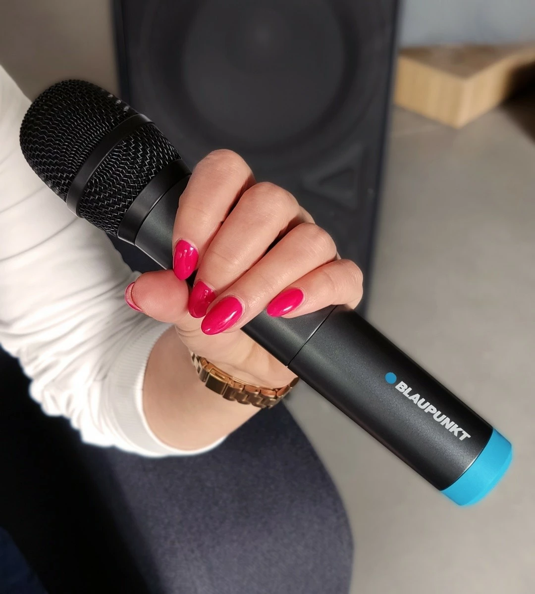 Brezžični komplet mikrofonov, Blaupunkt WM60UDB, UHF, 2 kosa, modra/oranžna