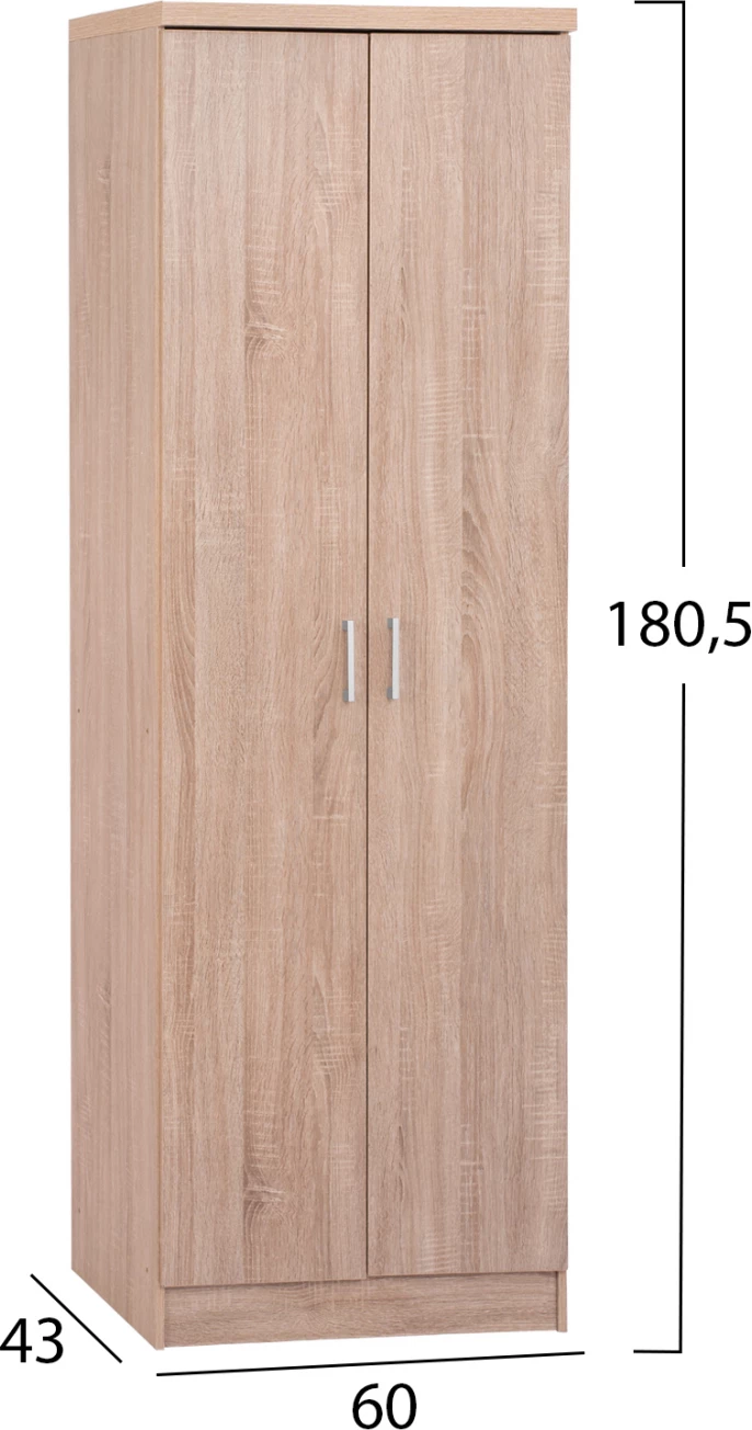 Lesena omara za čevlje s 6 policami 60x43x180.50 Sonama FH2379.02