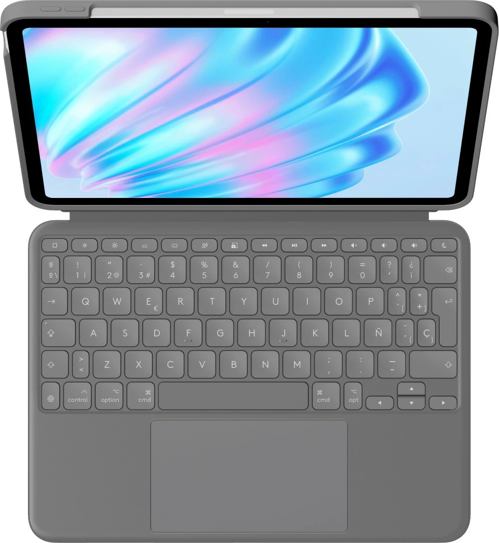 Tastatura s sledilno ploščico Logitech Combo Touch za iPad Air 11 M2, QWERTY španski, Oxford Grey