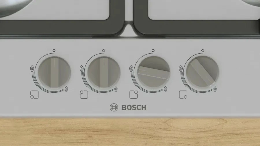 Plinska kuhalna plošča, Bosch PGH6B5K90, inox, 4 kuhališča
