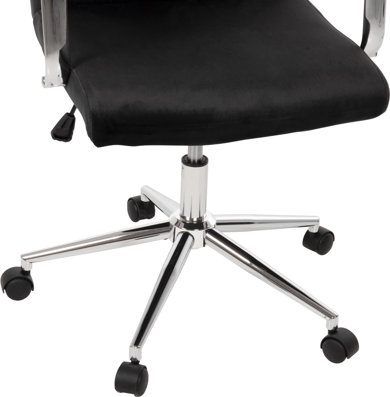 Pisarniški stol JOSEF FH1181.04 črn žamet-inox osnova 58x61x105-113Hcm