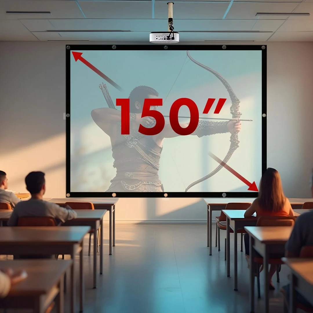 Projekcijski zaslon 150 in (300x220 cm), razmerje 4:3, poliester, z zategovalnimi sponkami — Maclean MC-168