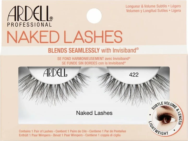 Umetne trepalnice Ardell Naked Lashes 422 za ženske, 1 kos, 422 črne
