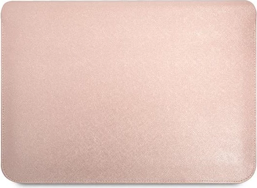 Ovitek za prenosnik Saffiano s trikotnim logotipom Guess, 14", rožnat