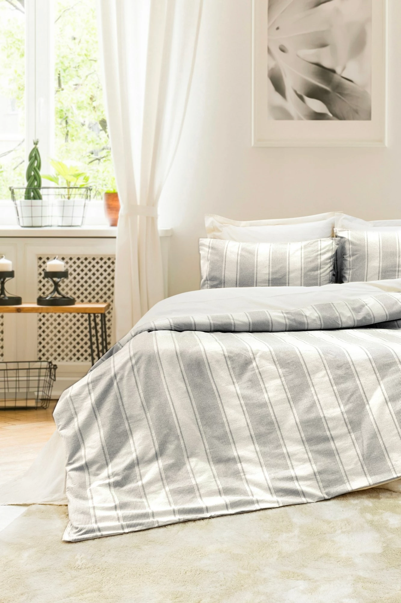 Set prevleke za dvojno odejo, L'essentiel, antracit