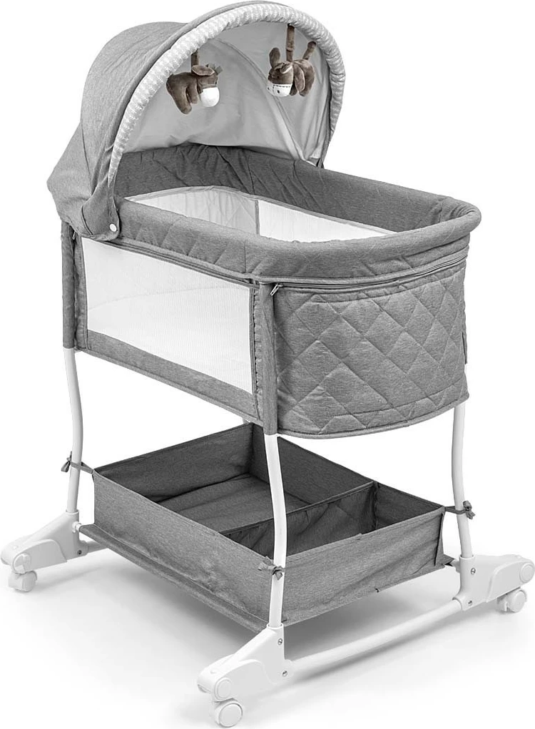 Zibelka 2v1 Dream On, Milly Mally 5431, sivo/bela