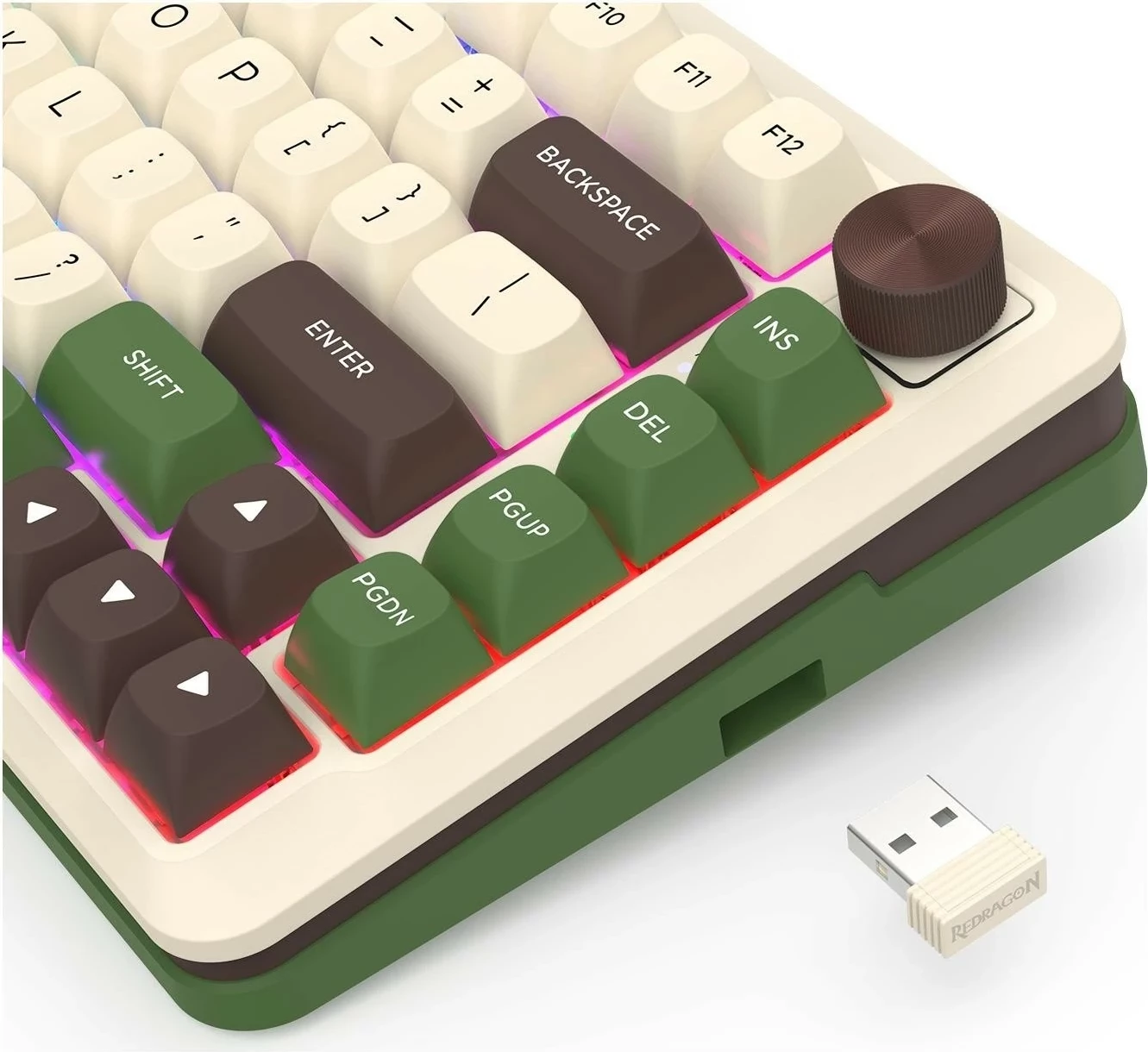 Mehanska brezžična igralna tipkovnica RGB Cyrus Redragon K681CGC-RGB-PRO, zelena