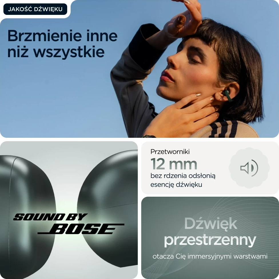 Brezžične slušalke z ušesnim trakom Motorola moto buds loop, zelene