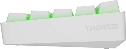 Mehanska tipkovnica Genesis Thor 660 G2 RGB, Gateron Red, bela