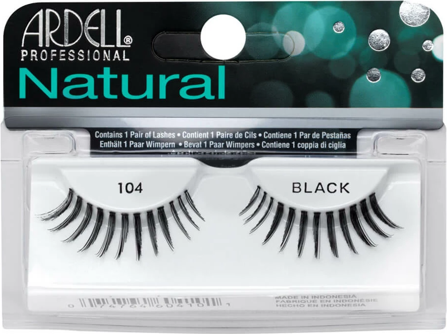Umetne trepalnice Natural 104, Ardell, črne, 1 kos