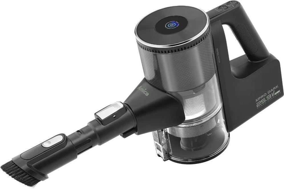 Vertikalni sesalnik brez vrečke Amica VM X Pro Dark, 0,7 L, črn