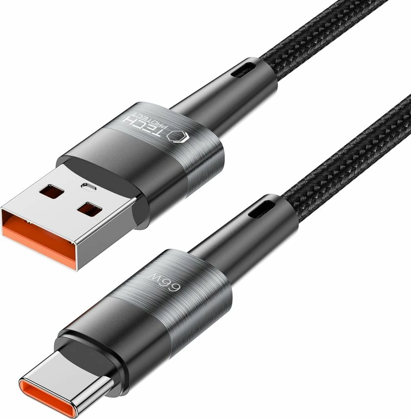 Kabel USB-C/USB-C, 2 m, 66 W, sivi — Tech-Protect UltraBoost