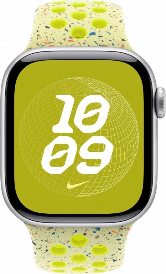 Športni pašček Nike za Apple Watch, 42 mm, M/L, zeleno-rumen