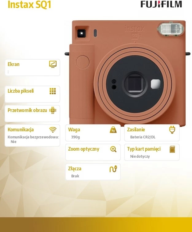 Fotoaparat Fujifilm Instax SQ1, oranžen