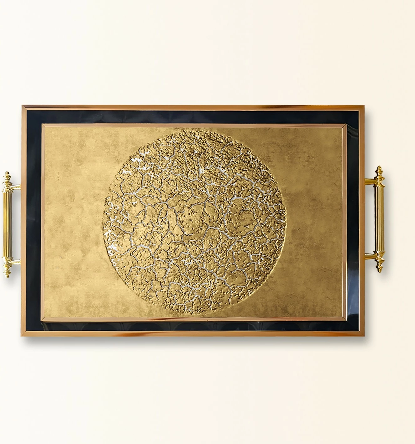 Dekorativni pladenj iz stekla, večbarven, Aberto Design TPA9842