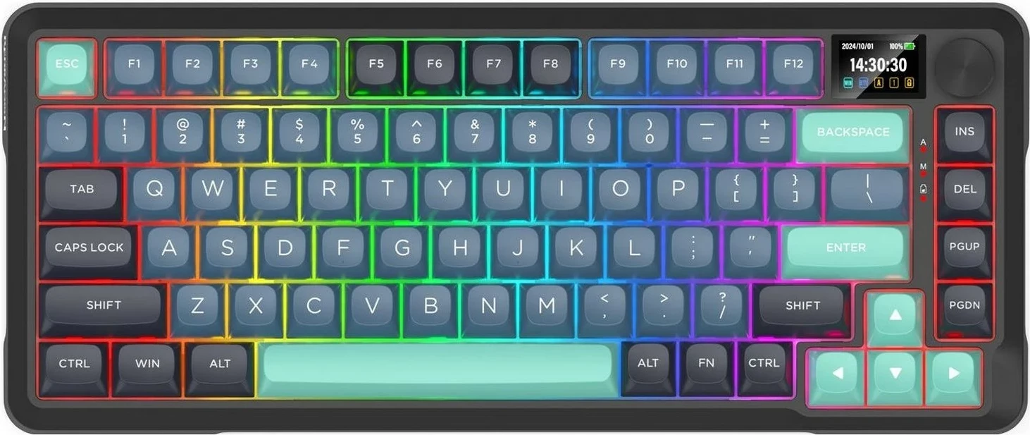 Mekančna tipkovnica Behemoth Redragon K724GBG-RGB-PRO, RGB, brezžična/žična, siva
