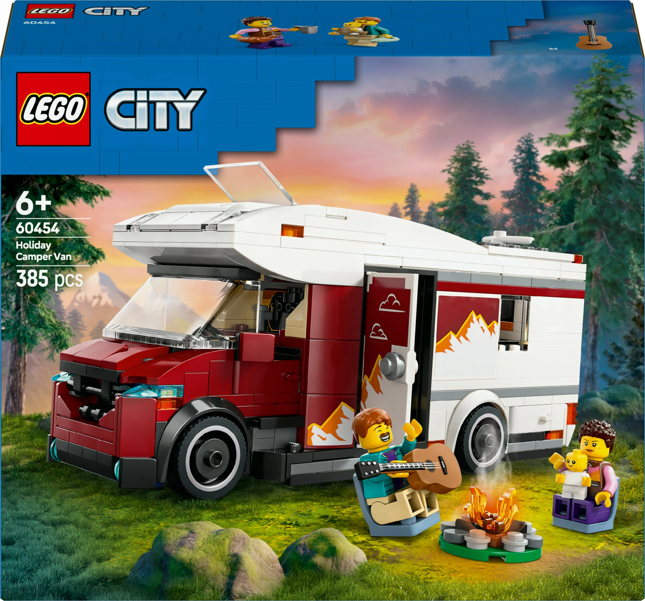 Komplet za kampiranje LEGO City 60454, 385 kosov, večbarven