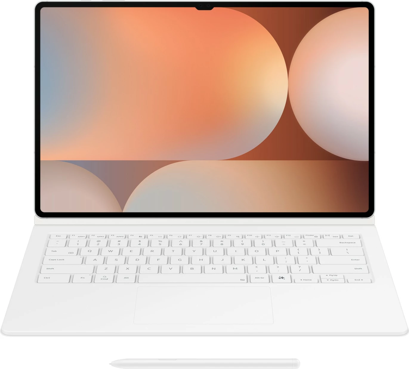 Ovitek s tipkovnico za Galaxy Tab S10 Ultra in Galaxy Tab S9 Ultra Samsung EF-DX925, QWERTZ (nemški), bel