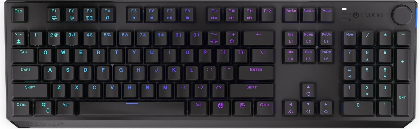 Gaming tipkovnica Endorfy Thock, Wi‑Fi, črna