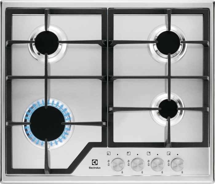 Gorilnik na plin Electrolux EGS6426SX, inox, 4 kuhališča