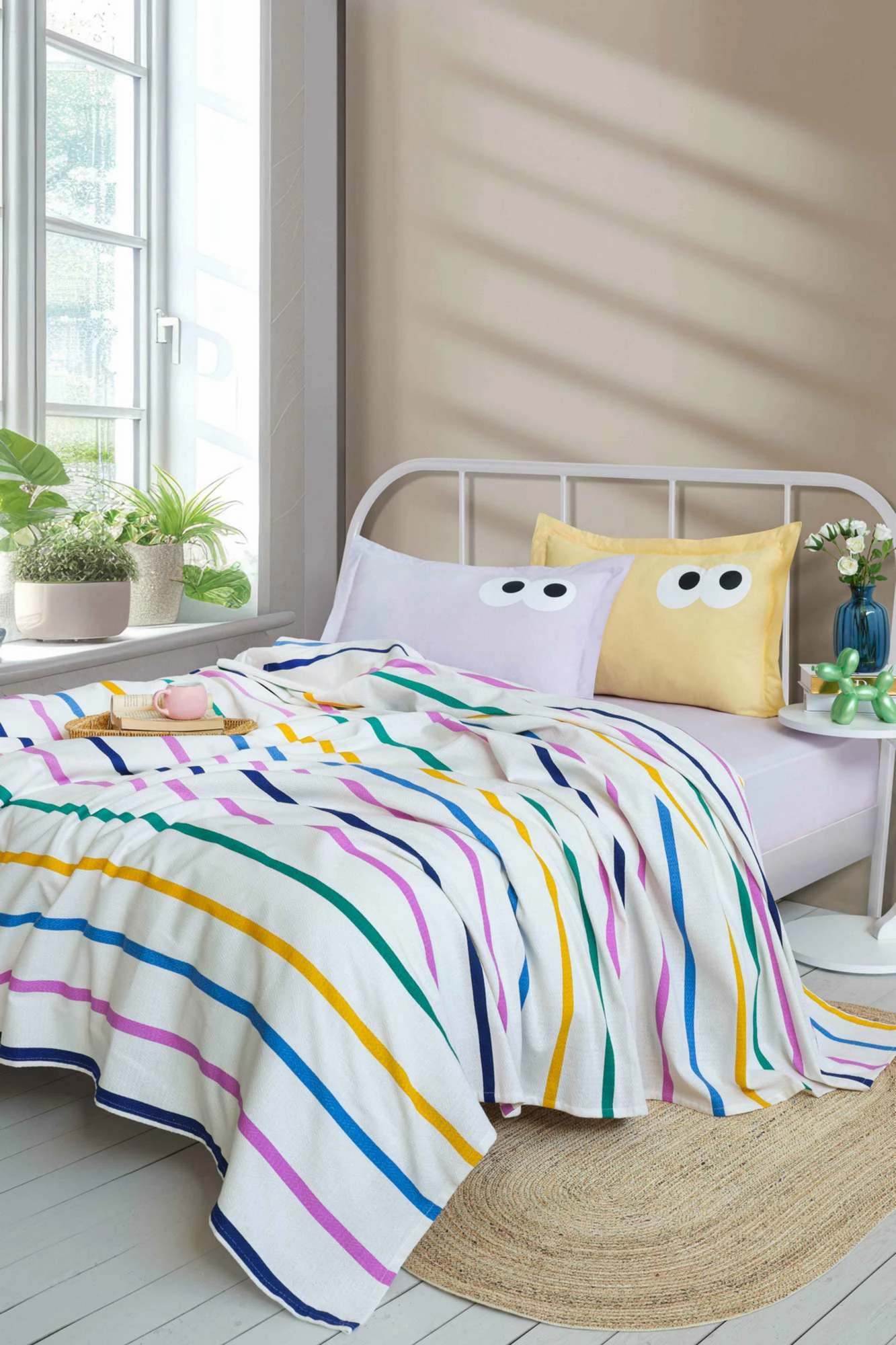 Dvojni piké komplet Funny, rumena in lila