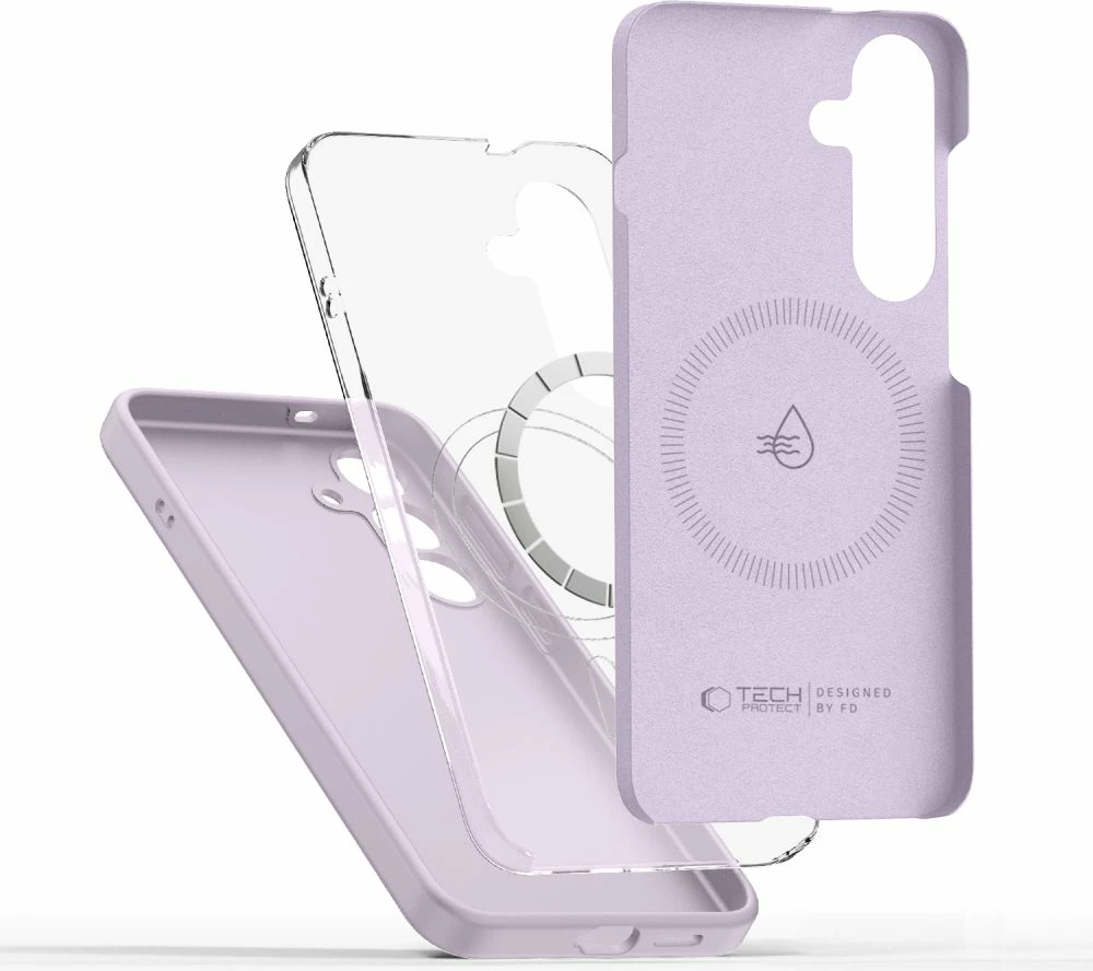 Ovitek za telefon Liquid Silicone MagSafe Tech-Protect za Samsung Galaxy S25+, roza