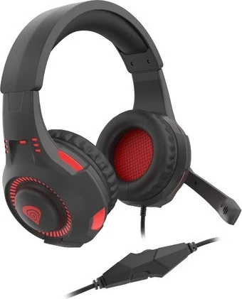 Slušalke z mikrofonom 7.1 Genesis Radon 210, USB, črno-rdeče