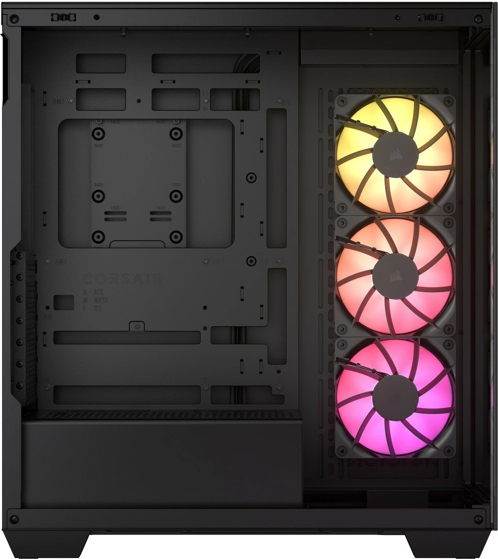Ohišje Corsair 3500X iCUE LINK RGB TG, Midi Tower, črno